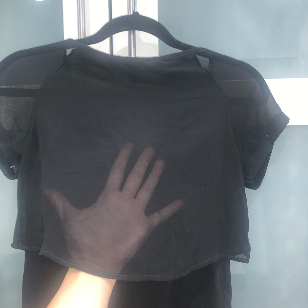 Crop Top with Tank Underneath American Eagle